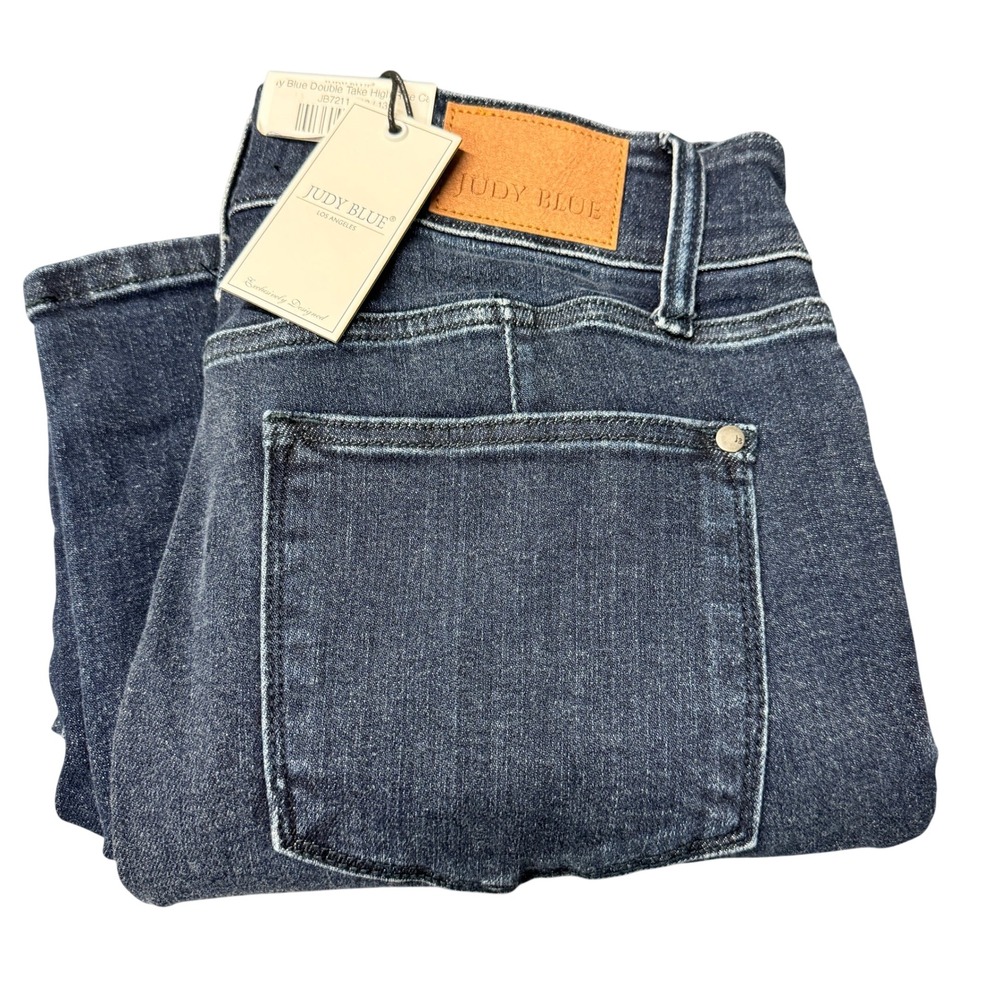 Judy Blue Capri Fit Womens 13/31 (32x27 ACTUAL) Dark Wash Blue Stretch Denim NEW